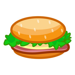 hamburger isolated illustration
