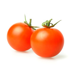 Red tomato on white, macro