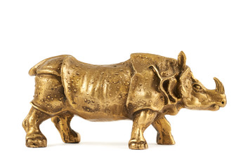 Rhinoceros rhino sculpture isolated