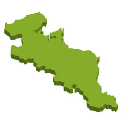 Fototapeta premium 京都 地図 ３D