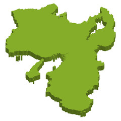 近畿　地図　３D
