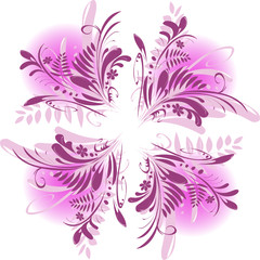 abstract swirl scroll floral background vector illustration