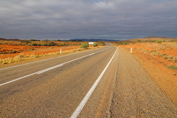 Fototapeta na wymiar Australian outback endless road