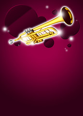 Obraz na płótnie Canvas Trumpet music background
