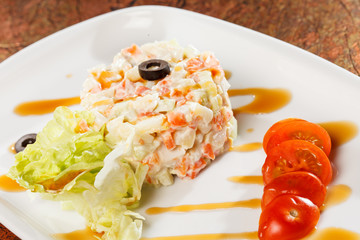 traditional Russian salad
