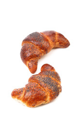 Appetizing croissants with poppy.