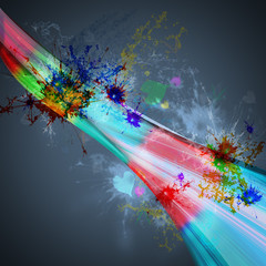 abstract background rainbow light with splashing color