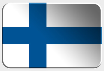 Finland 3D realistic flag isolated on white background