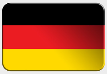 Germany 3D realistic flag isolatedon white background