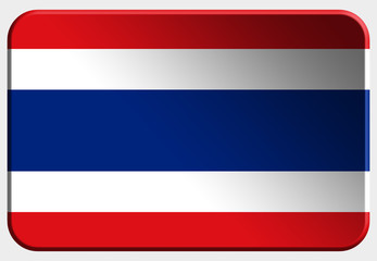 Thailand 3D flag on white background