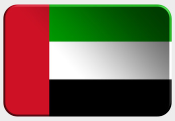 United Arab Emirates 3D button on white background