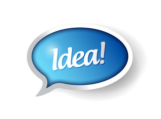 idea message bubble illustration design