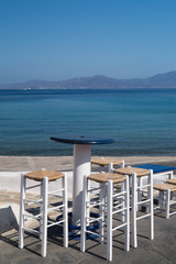 chairs and tables of a traditional coffee shop
