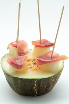 melon with cured ham