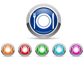 restaurant icon set