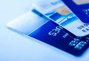 Close up to credit cards