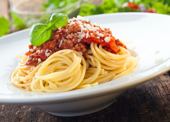 Italian spaghetti with bolognese sauce