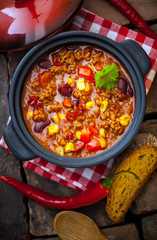 Colourful, rich lentil and vegetable stew