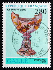 Postage stamp France 1994 Glassware, 1901, by Emile Galle