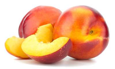 Fototapeta na wymiar Nectarine fruit isolated on white background