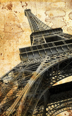 Fototapeta na wymiar Tour Eiffel w winobrania