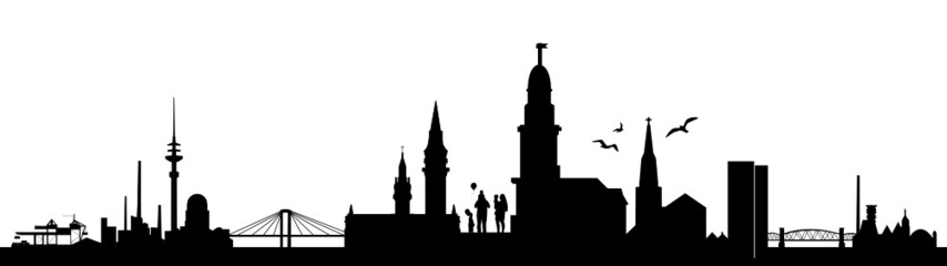 Hamburg Skyline - obrazy, fototapety, plakaty