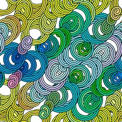 Fototapeta na wymiar Seamless abstract doodle pattern