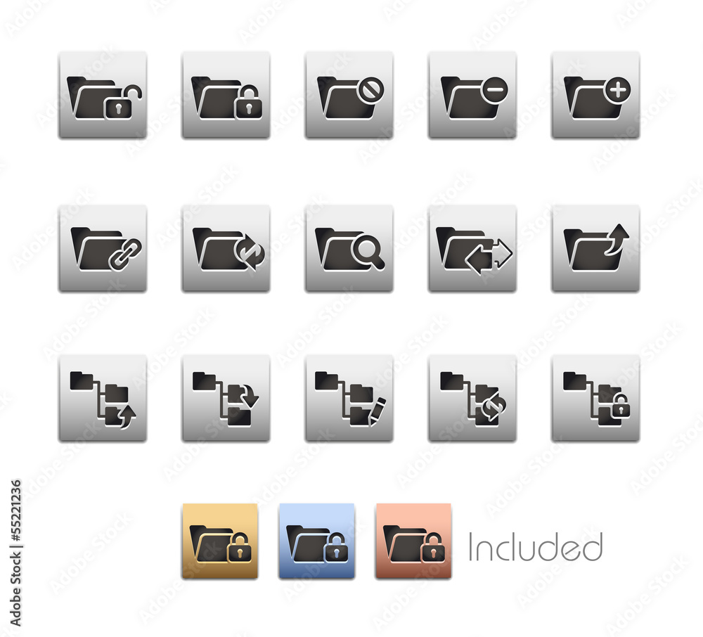Poster folder icons_vector includes 4 color versions= layers