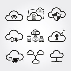 Cloud computing icons