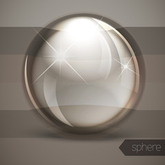 Glass glossy sphere