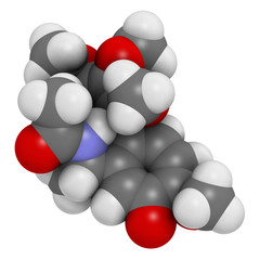 Colchicine gout drug, chemical structure.