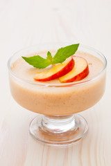 Delicious peach mousse