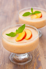 Delicious peach mousse