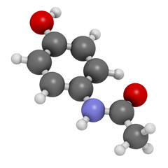 Paracetamol (acetaminophen) pain relief and fever reducing drug