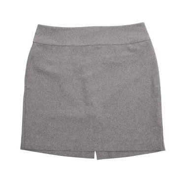 Gray skirt isolated on white