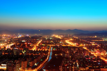 Fototapeta na wymiar Beijing sunset