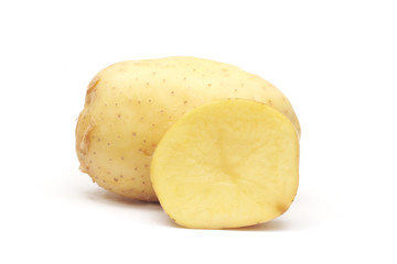 Potato on white background