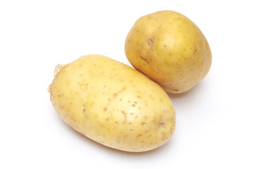 Potato on white background