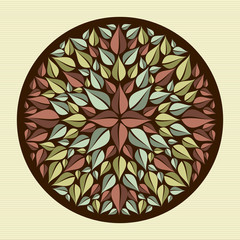 Leaves yoga mandala