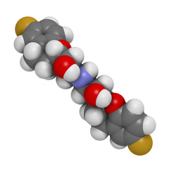 Nebivolol beta blocker hypertension drug, chemical structure.