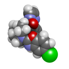 Suvorexant insomnia drug (sleeping pill), chemical structure.