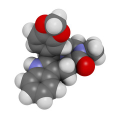 Tadalafil erectile dysfunction drug, chemical structure.