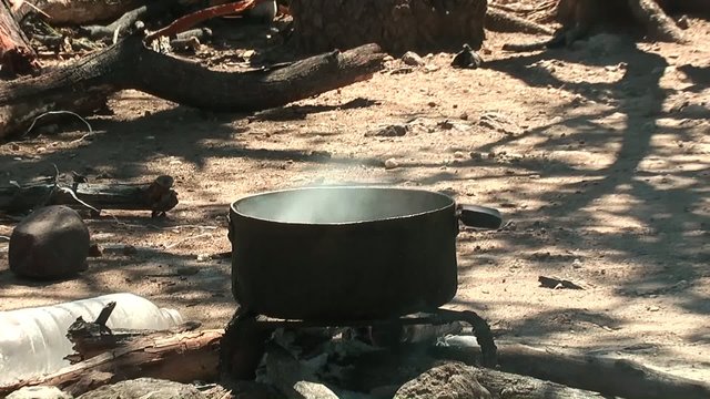 Traditionelle Feierstelle der Himbas