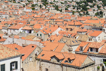 Fototapeta na wymiar Building Rooftops in Dubrovnik Croatia