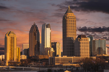 Fototapeta na wymiar Panoramę Atlanta Gruzji Zachód