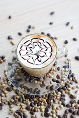 vertical latte art