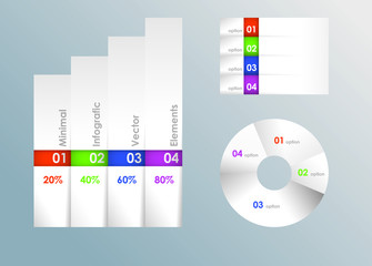 Modern minimal vector infografic template