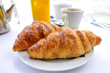 Breakfast with coffee