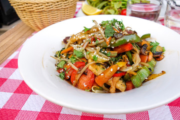 wok-plate of asian cuisine