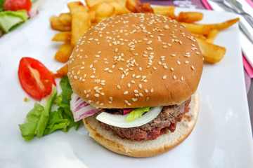 American cheese burger